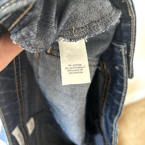 White House Black Market Jean Skirt Denim Mini Size 12 A-Line Classic Dark Wash - Picture 6 of 7